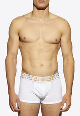 Versace Medusa and Greca Waistband Boxer Shorts - Set of 3 White AU10326 1A10011-A81H