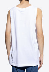 Dolce & Gabbana Logo Plaque Sleeveless T-shirt White G8QJ5T G7N7A-W0800