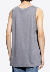 Dolce & Gabbana Logo Plaque Sleeveless T-shirt Gray G8QJ5T G7N7A-S8291