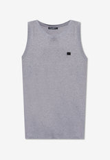 Dolce & Gabbana Logo Plaque Sleeveless T-shirt Gray G8QJ5T G7N7A-S8291