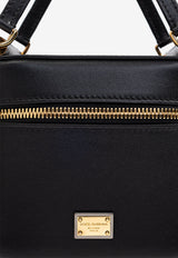 Dolce & Gabbana Sicily Calf Leather Handbag Black BB7715 B7321-80999
