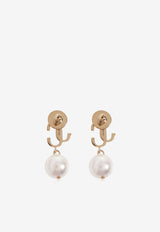 Jimmy Choo JC Pearl Earrings Gold JC PEARL EARRING DXQ-GOLD WHITE