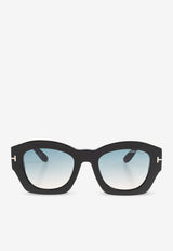 Tom Ford Guilliana Square Sunglasses Blue FT1083 0-5201P