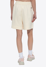 Moncler Logo Patch Mini Shorts Cream K10938H00011 89A1K-034