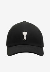 AMI PARIS Embroidered Baseball Cap Black UCP277AW0028_001