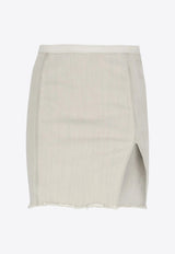 Rick Owens DRKSHDW Sacri Denim Mini Skirt Off-white DS01F4346SDMW_51