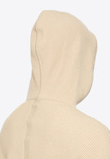 Rick Owens Temple Zipped Hooded Cardigan Sand RU01F2614KWVH_138