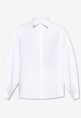 Dolce & Gabbana Long-Sleeved Linen Shirt White G5NE2T FU4JB-W0800