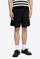 Dolce & Gabbana Bermuda Linen Shorts Black GW0MAT FU4MC-N0000