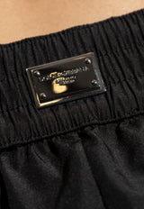 Dolce & Gabbana Logo Plaque Swim Shorts Black M4F42T ONR46-N0000