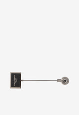 Dolce & Gabbana Logo Plaque Metal Pin Silver WPR1D1 W1111-G7657