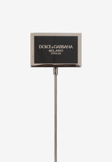 Dolce & Gabbana Logo Plaque Metal Pin Silver WPR1D1 W1111-G7657