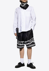 Dolce & Gabbana Bandana Print Silk Shorts Black GV37AT GI979-N0000