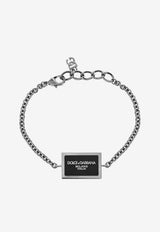 Dolce & Gabbana Logo Plaque Bracelet Silver WBR1D1 W1111-G7657