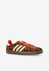 Adidas Originals Samba OG Cheetah Print Pony Hair Sneakers Brown JI2734 F-CBLACK PRERED CREWHT