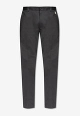 Dolce & Gabbana Logo Plaque Tailored Pants Gray GW13ET FUFNV-N3207