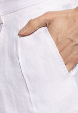 Dolce & Gabbana Bermuda Linen Shorts White GW0MAT GI952-W4147