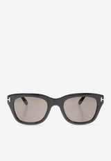 Tom Ford Snowdon T-Logo Square Sunglasses Gray FT0237-F 0-5101A