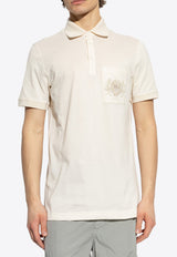Dolce & Gabbana Logo Crest Polo T-shirt Cream G8SN8Z G7O2I-A4567