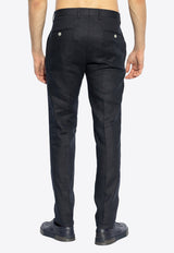 Dolce & Gabbana Linen Tailored Pants Navy GY7BMT FU4K6-B4902
