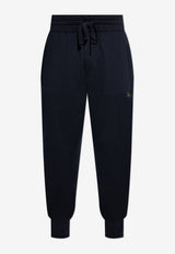 Dolce & Gabbana Logo Plaque Wool Track Pants Navy GXU21T JCVXB-B0665