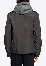 Dolce & Gabbana Logo Plaque Overshirt Gray G9BMIT FUS28-N0636