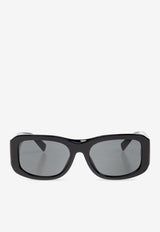 Dolce & Gabbana Rectangular Logo Sunglasses Gray 0DG4503 0-501 87