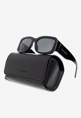 Dolce & Gabbana Rectangular Logo Sunglasses Gray 0DG4503 0-501 87