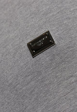 Dolce & Gabbana Logo Plaque Polo T-shirt Gray G8SN1T FU7EN-S8291
