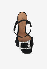 Dolce & Gabbana 135 Velvet Platform Sandals Black CR1836 A9S20-80999
