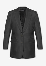 Dolce & Gabbana Single-Breasted Wool Blazer Gray F29GGT FU287-S8290
