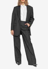 Dolce & Gabbana Single-Breasted Wool Blazer Gray F29GGT FU287-S8290