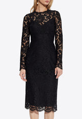 Dolce & Gabbana Lace Midi Dress Black F6M0DT HLM7L-N0000