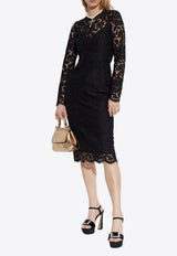 Dolce & Gabbana Lace Midi Dress Black F6M0DT HLM7L-N0000