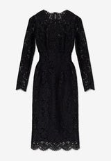 Dolce & Gabbana Lace Midi Dress Black F6M0DT HLM7L-N0000