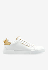 Dolce & Gabbana Portofino Leather Low-Top Sneakers White CK2329 AN298-8B996
