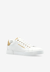 Dolce & Gabbana Portofino Leather Low-Top Sneakers White CK2329 AN298-8B996