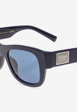 Dolce & Gabbana Logo Plaque Square Sunglasses Navy 0DG4509 0-309480