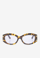 Dolce & Gabbana DG Logo Oval Sunglasses Blue 0DG4502 0-33301A