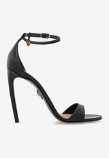 Dolce & Gabbana Devotion 105 Polished Leather Sandals Black CR1775 A5738-80999