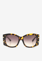 Dolce & Gabbana DG Logo Square Sunglasses Brown 0DG4501 0-33302Q