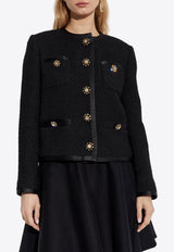 Dolce & Gabbana Tweed Buttoned Blazer Black F27DAZ FU3JL-N0000