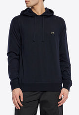 Dolce & Gabbana Logo Plaque Wool Hooded Sweatshirt Black GXX84T JCVXB-B0665