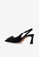 Dolce & Gabbana 60 Velvet Slingback Pumps Black CG0858 A9S20-8B956