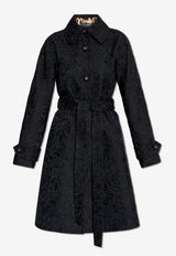 Dolce & Gabbana Floral Jacquard Wool Coat Black F0W3LT GDCSS-N0000