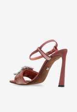 Dolce & Gabbana 100 Jewel Buckle Velvet Sandals Pink CR1792 A9S20-89077