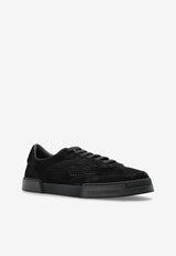 Dolce & Gabbana Portofino Yacht Perforated Suede Sneakers Black A20189 A6688-8B956