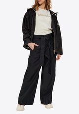 Moncler Wide-Leg Belted Pants Black K10932A00015 59866-999