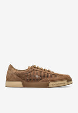 Dolce & Gabbana Portofino Yacht Perforated Suede Sneakers Brown A20189 A6688-8C093