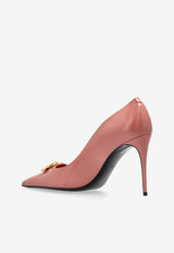 Dolce & Gabbana Lollo 90 Patent Leather Pumps Powder CD1914 A1037-80405